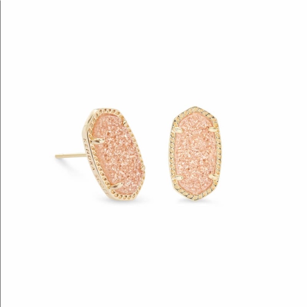 Kendra Scott Ellie Studs in Gold and Sand Drusy